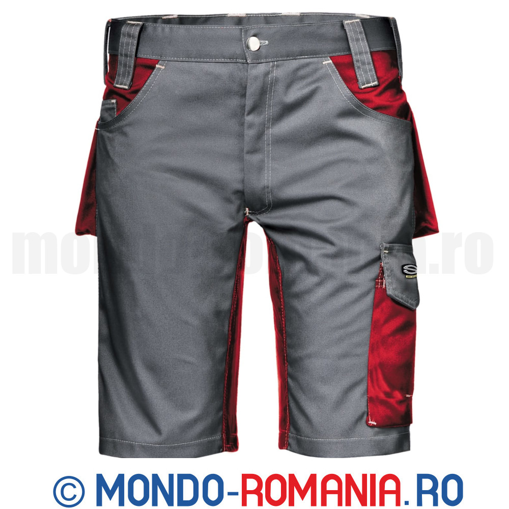 Pantaloni scurti FUSION gri-rosu - Echipamente de lucru